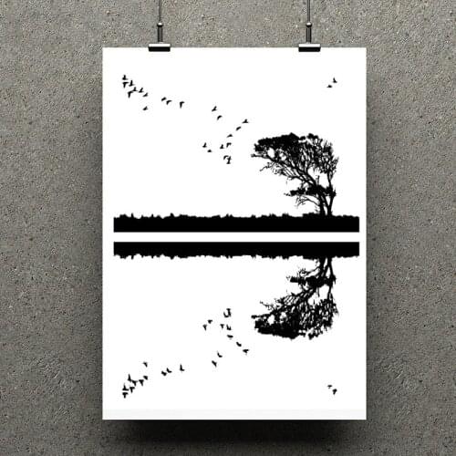 AZSG Bird Tree Inverted image Clear Stamps For Scrapbooking DIY Clip Art /Card Making Decoration Silicone Stamps Crafts