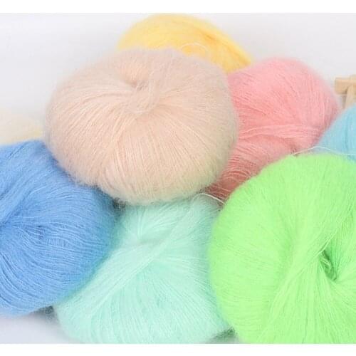 1Roll/25Gram 31 color Angola Amorous Feelings Thin Mohair Wool Yarn Plush Fine Wool Crochet Hand Knitting