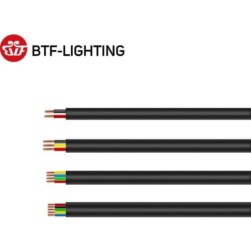 10M 2pin/3pin/4pin/5pin Outdoor Waterproof Electrical Cable 24/22/20/18/17 AWG Extend PVC Wire LED Strip Power Extension Cable