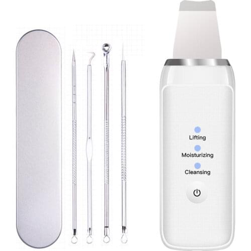 New Skin Scrubber Reduce Wrinkle Ultrasonic Ion Deep Face Cleaning Machine Blackhead Remover Acne Pimple Facial Care Beauty Tool