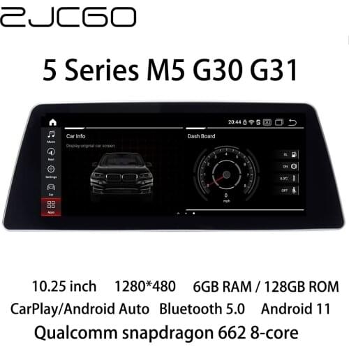 ZJCGO Car Multimedia Player Stereo GPS Radio Navigation NAVI Android EVO for BMW 5 Series M5 G30 G31 2016 2017 2018 2019 2020