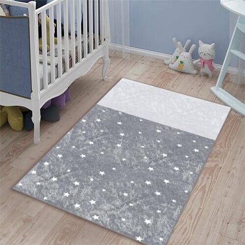 Star figure carpet kids room carpet play mat cloudy living room
