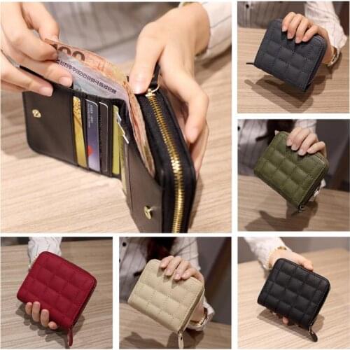2021 Small Women Fashion Top Quality PU Leather Mini Wallet Card Key Bag Holder Layer Coin Purse Pocket