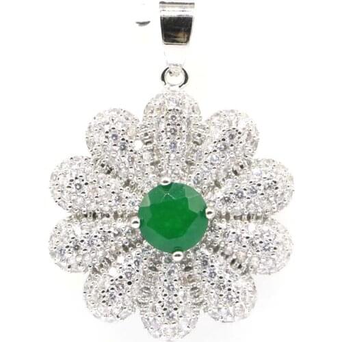 32x22mm Pretty Square Shape Created Red Blood Ruby Smokey Topaz CZ For Sister Bride Wedding Silver Pendant