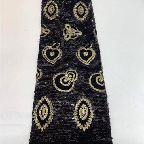 African sequin lace fabric Nigeria 2020 high quality lace French tulle lace fabric and sequins ZX37811