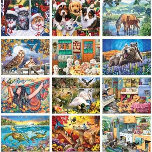 5D DIY Diamond Embroidery Owl Cat Dog Swan Diamond Painting Cross Stitch Kits Diamond Mosaic Home Decor NeedLework
