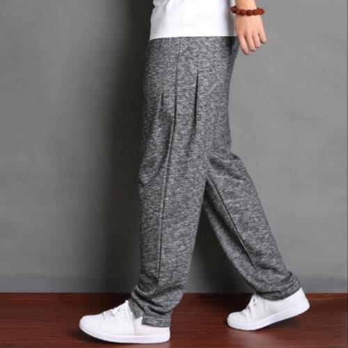 M-5xl Spring And Autumn Mens Casual Harem Pants Loose Large Size Cotton Pants Plus Fat Sports Feet Pants Plus Velvet Trousers