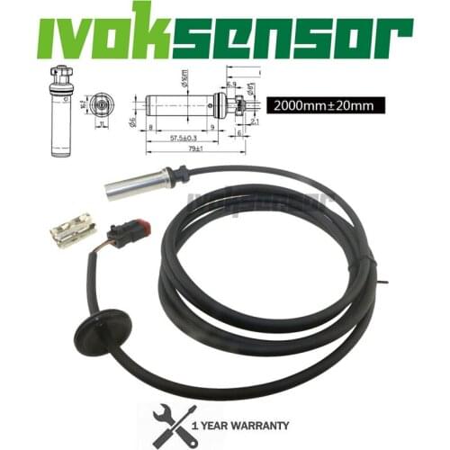 ABS Sensor 661914 DT LEFT L=2000 +/-20mm Front Rear ABS Wheel Speed Sensor For RENAULT 4410323510 7421363496 7420916175 21363496
