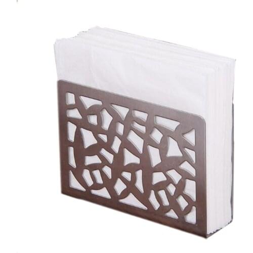 Stainless Steel Paper Towel Rack Restaurant Paper Towel Holder Creative Simple Vertical Napkin Clip Hotel Napkin Seat