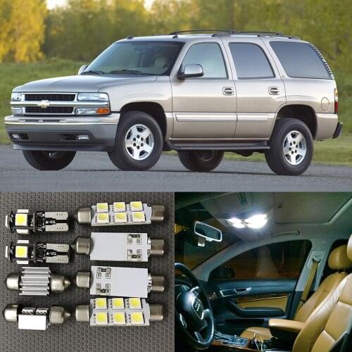 12pcs Auto Interior LED Light Bulbs Kit For 2000 2001 2002 2003 2004 2005 2006 Chevy Chevrolet Tahoe Dome Map License Plate Lamp