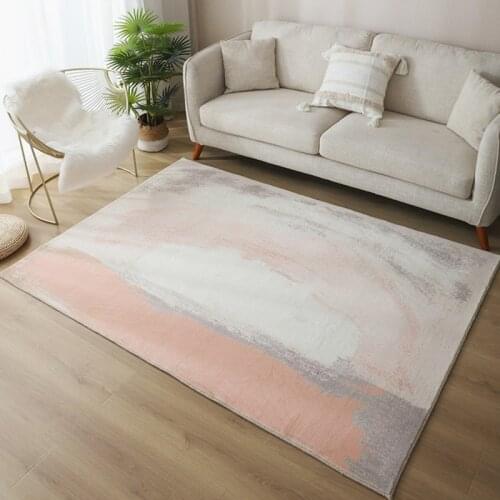 Nordic Abstract Area Rug Pink Fluffy Rug Thick Sofa Carpet 160X230 Large Modern Living Room bedroom Rug Super Soft Kids Room Mat
