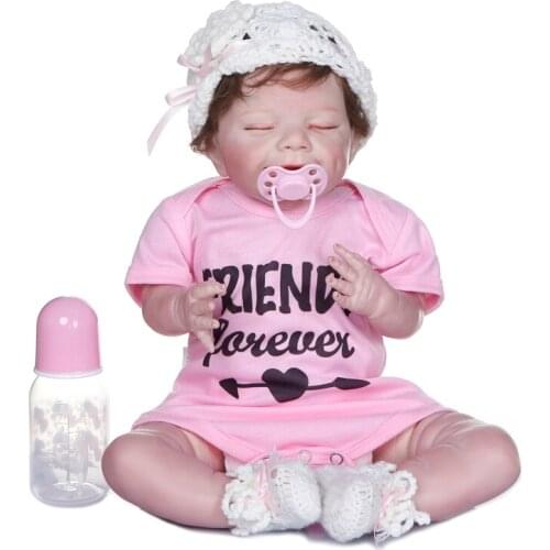 53cm Realistic Doll Soft Body Vinyl Toddler Babies Lifelike Girl Play Toy Pacifier Birthday Christmas Gift for Children
