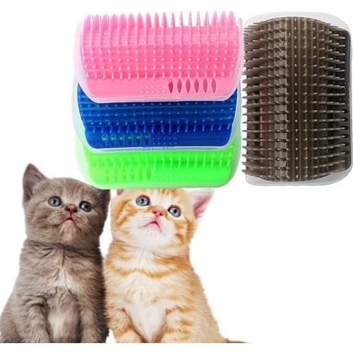Dogs Cat Massage Brush Hair Removal Comb Tool Pet Cat Self Groomer Cat Product Cat Grooming Accessories With Catnip Corner