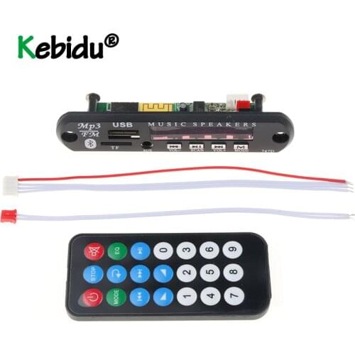 DC 5V 12V MP3 Player Wireless Bluetooth USB FM TF Radio MP3 Decoder Board Audio MP3 Module For Car Remote Music Speaker Phone