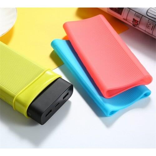 Soft Silicone Protective Antislip Cover Case For Xiaomi Power Bank 3 20000mah Durable Soft Full Protection Accessories Cover