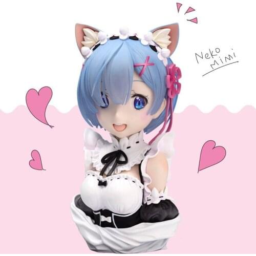 Unpainted GK Resin Figure 1/3 Scale Rem Bust Model Kit Self-Assembled Colorless Figures Kit No.84