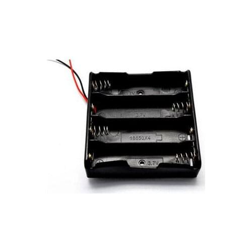 Battery Storage Case Plastic Case Holder 4x18650 Black With 6 \ "Wire Leads Wholesale