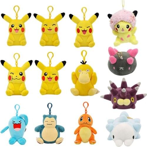 Pokemon Pendant Plush Pyukumuku Bachinuni Snom Snorlax Wobbuffet Pikachu Charmander Psyduck Bulbasaur Larvitar Squirtle Kid Gift