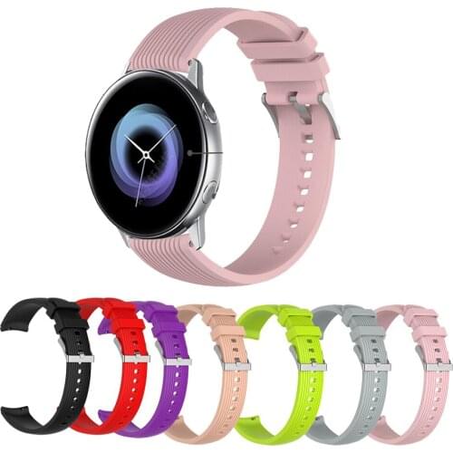 20mm Silicone Band for Samsung Galaxy Watch 42mm Active 2 40 44mm Gear S2 Soft Sport Watchband Strap Bracelet for Huami Amazfit