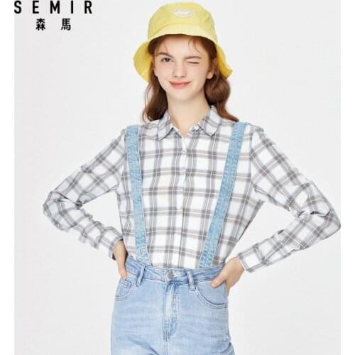 Semir Collar Blouses