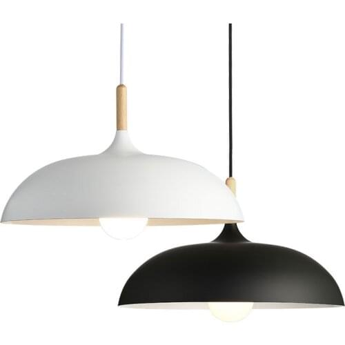 Modern Pendant Lamps E27 Wood & Aluminum Lampshade Hanging & Pendant Lights 110V 220v for Art Fashion Decor Luminaire
