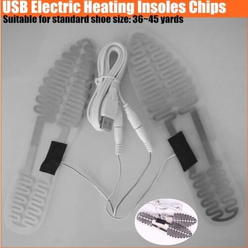 USB Electric Heated Insoles Chips,Clear PET High-quality Metal Heating Film,Fit for 36~45 yards,Winter Warm Insoles Warm Shoes