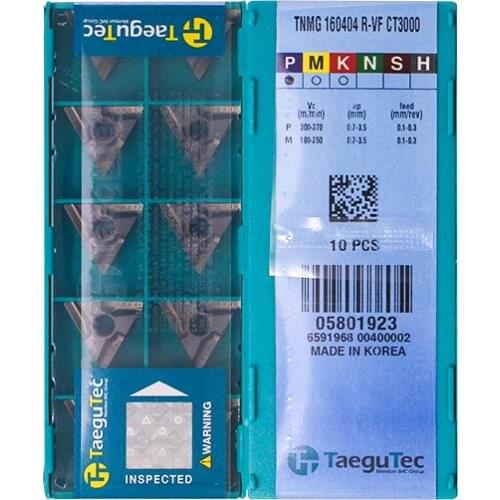TNMG160404R-VF CT3000 100% Original TAEGUTEC carbide insert with the best quality 10pcs/lot free shipping