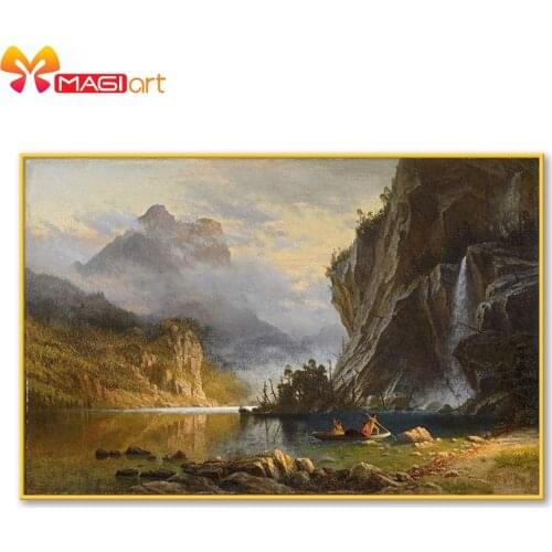 Cross stitch kits Embroidery needlework sets 11CT water soluble canvas patterns 14C landscape Magnificent Yamano -NCMS121