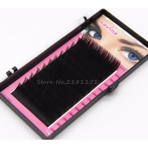 100pcs/lot Navina Hot sale fashion C Curve 8/10/12/14mm MINK eyelash extension, artificial eyelash Fake False EyeLash Eyelashes