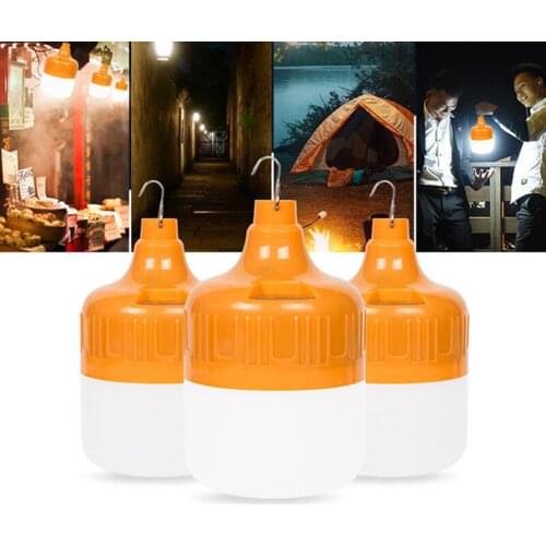 150/100/80/60W USB DC Charging Camping Lights Outdoor tents Light Emergency Flashlight for Mobile Phone charging with Hook