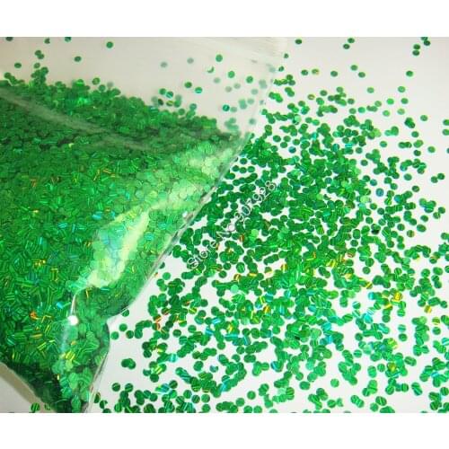 2mm Laser Strip Effect Round Shape nail art Glitter Dark Green nail design powder for nail gel polish,make up,decoration