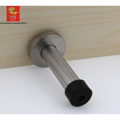 2015 decorative door stopper Stainless steel rubber door stop 3.5inch high wall door holder ,doorstops