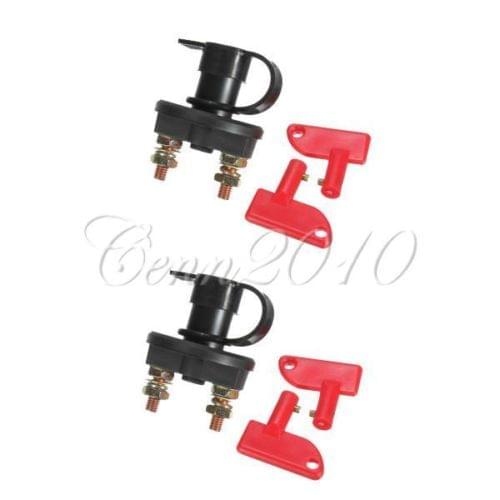 2X Battery Disconnect Cutoff Power Link Switch Car Boat Truck Terminal Brass