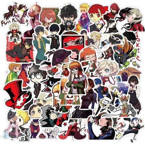 50PCS Game Persona 5 Anime Stickers Laptop Guitar Luggage Phone Bike Cool Waterproof Graffiti Sticker Decal Kid Classic Toys