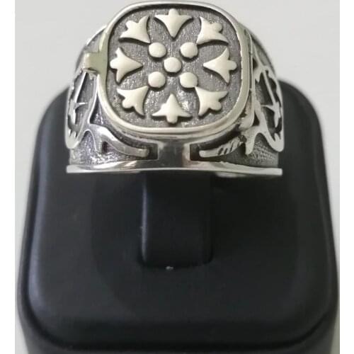 925 Sterling Silver Ring Simple Patterned For Men For Women Gift For Him Gift for Her - Turkish Jewelry