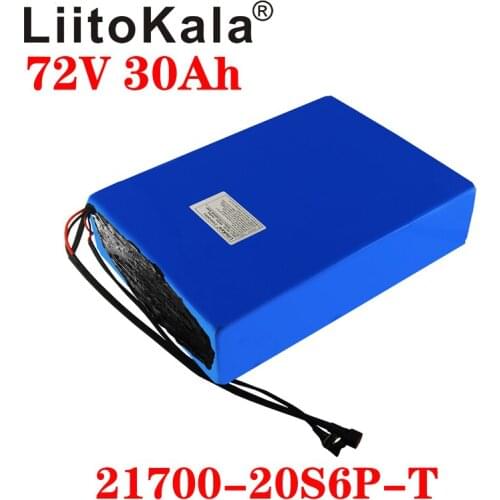 LiitoKala 20S 72V 20Ah 30Ah 40Ah 50Ah electric bike battery 21700 5000mAh cell 72V electric scooter lithium battery with BMS