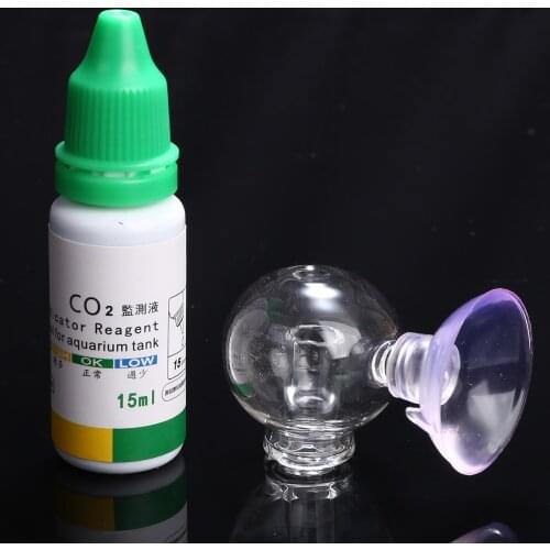 Aquarium CO2 Indicator Solution for Fish Tank Liquid Test PH Term Monitor CO2 Bubble Counter Plants Supplies Long Term