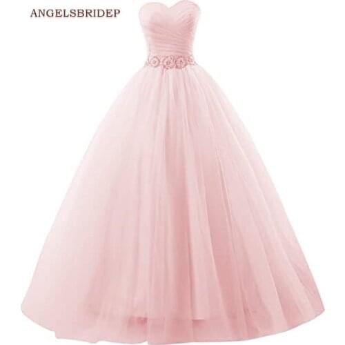 ANGELSBRIDEP Sweetheart Quinceanera Dresses Fashion Beading Tulle Sweet 16 Ball Gown Masquerade Formal Princess Party Gowns