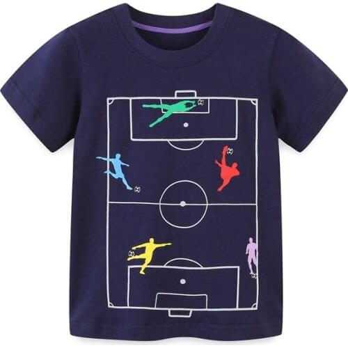 Jumping Meters Summer Ice Cream Print Cotton Boys Girls T Shirts Hot Selling Baby Clothes Short Sleeve Kids Tops