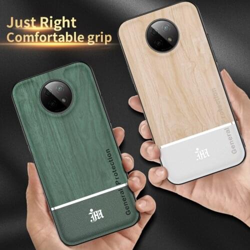 For XIAOMI REDMI Note 9 S 8 PRO 10X Phone Case Shockproof TPU Bumper Ring Holder Stand Armor Wood Texture Back Cover