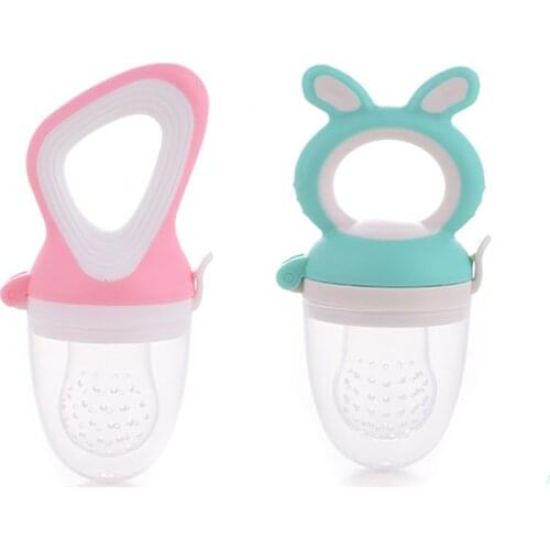 Baby Teether Nipple Fruit Food Feeding Pacifier Silicone Teethers Safety Feeder Bite Food Nipple Teether Oral Care Girl Boy
