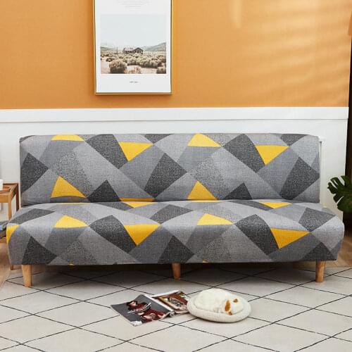 Sofa without armrests Elasticity Geometric Couch Sofa Cover Slipcover elastic solid color couch cover Furniture Protector