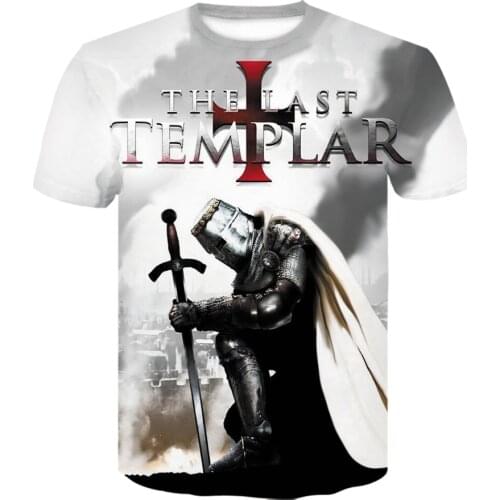 New Knights templar 3D T shirt Men/women Fashion Tshirts Casual Short Sleeve T shirts Boys/girls Tees O-Neck Cool mens clothing