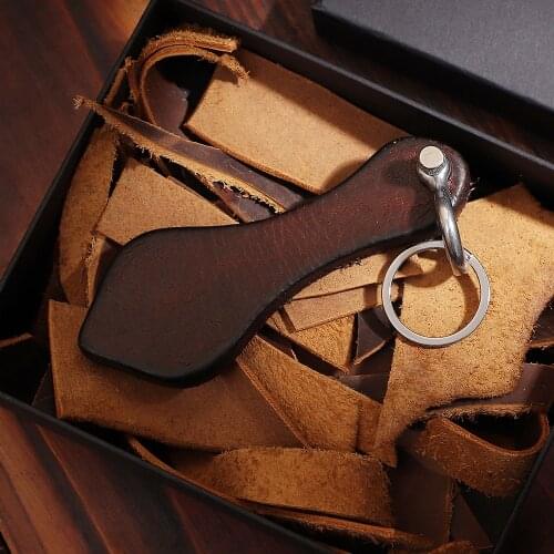 JOYIR Cow Leather Keychain Key Ring Men Women Car Keyring Handmade Vintage High Quality Key Holder Gift Decoration