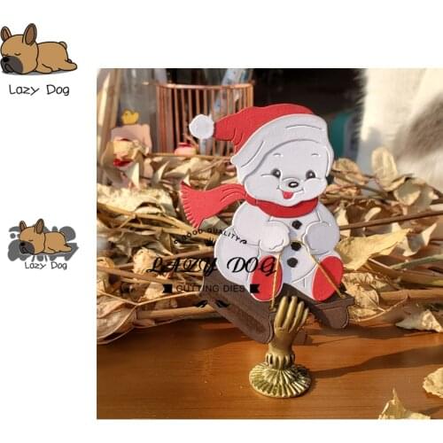 Tobogganing Snowman Metal Cutting Dies Scrapbooking Stencil DIY Craft Embossing Die Cuts Card Making New Dies For 2019