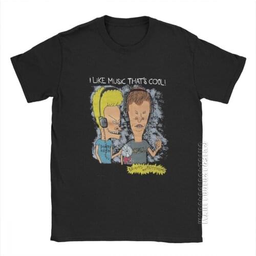 Beavis And Butthead Stylish T Shirt Mans Short Sleeve Tops Unique Tee Shirt Pure Cotton Crew Neck T-Shirts