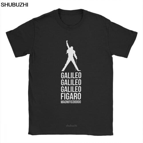 Men Queen Bohemian Rhapsody T-Shirts Freddie Galileo Casual Crewneck Short Sleeve Cotton Tees Plus Size T Shirt sbz8427