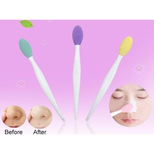 ZEOCHIC Soft Handheld Silicone Face Care Clean Brush Exfoliator Blackhead Removal Facial Cleansing Massager Brush Makeup Tools