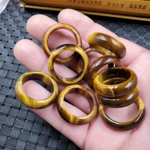 Natural tiger eye stone ring natural stone jewelry yellow gold rings for women men jewelry ring nickles women