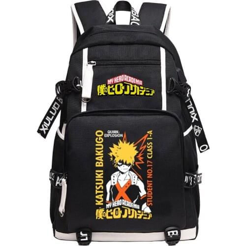 My Hero Academia Anime Backpack Nylon School Bags for Teenage Girls Waterproof Travel Bagpack Bakugou Katsuki Men Mochilas